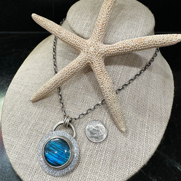 Elemental Smooth Round Labradorite Necklace