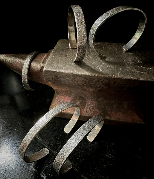 Men’s Thick Hammered Silver Cuff