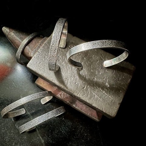 Men’s Thick Hammered Silver Cuff