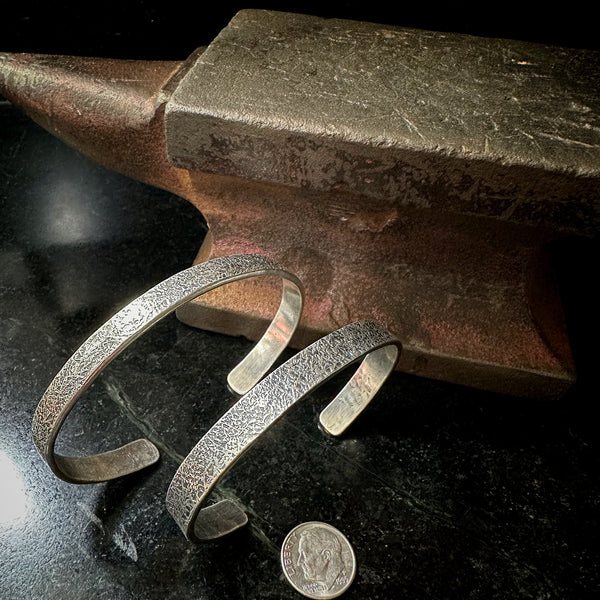 Men’s Thick Hammered Silver Cuff