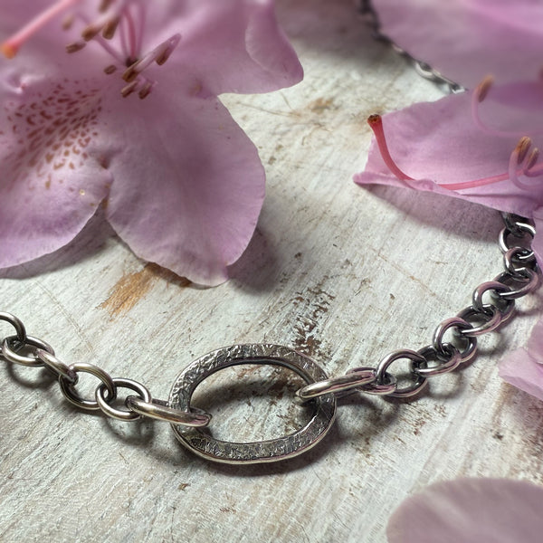 Chunky Oval Link Silver Necklace