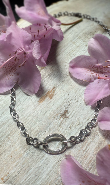 Chunky Oval Link Silver Necklace
