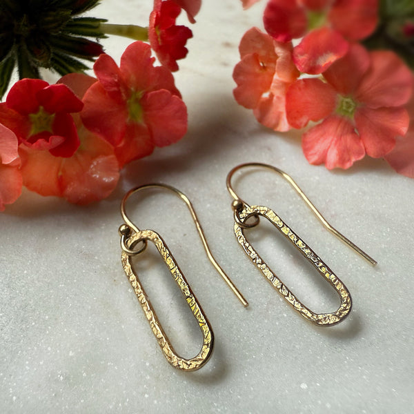 Gold paperclip earrings 1.0