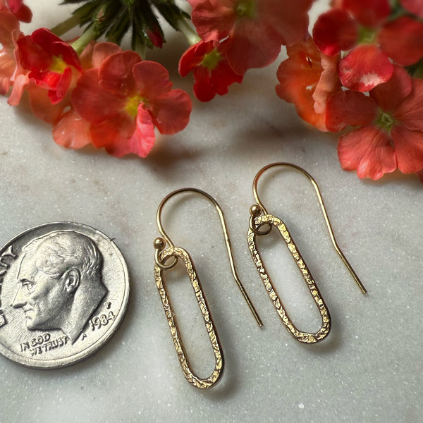 Gold paperclip earrings 1.0