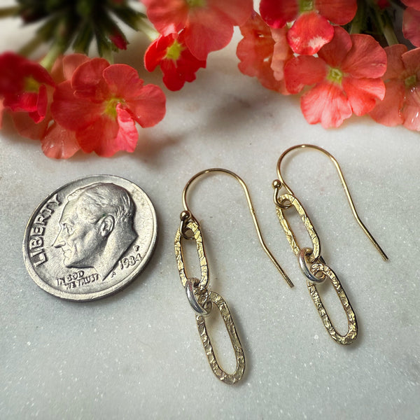 Gold Paperclip Earrings 2.0