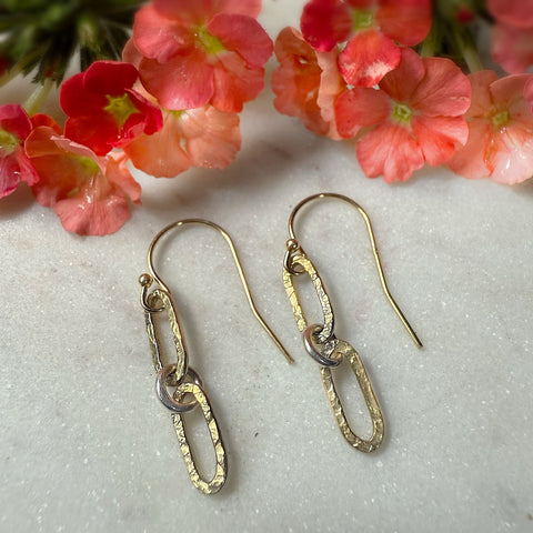 Gold Paperclip Earrings 2.0