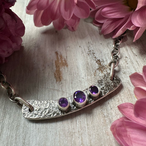 Arc 2.0 Wide w/Amethyst set in Silver