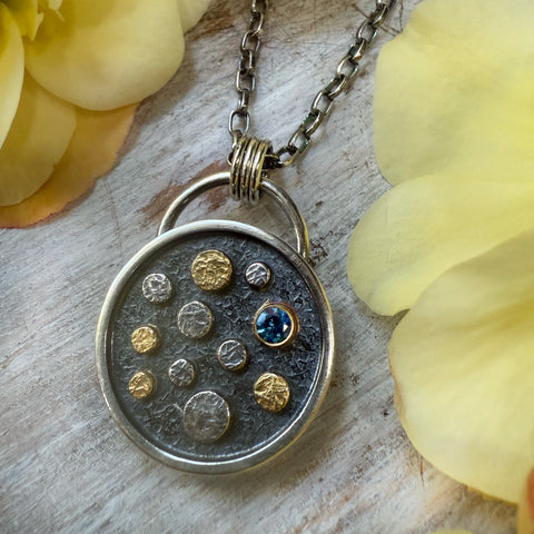 Blue Montana Sapphire Rondel Warrior Medallion medium