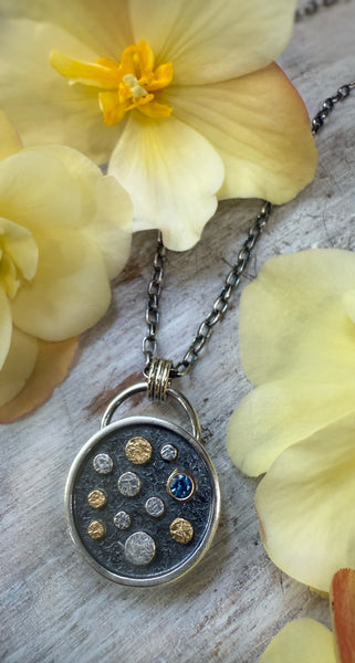 Blue Montana Sapphire Rondel Warrior Medallion medium