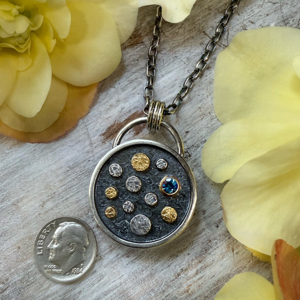 Blue Montana Sapphire Rondel Warrior Medallion medium