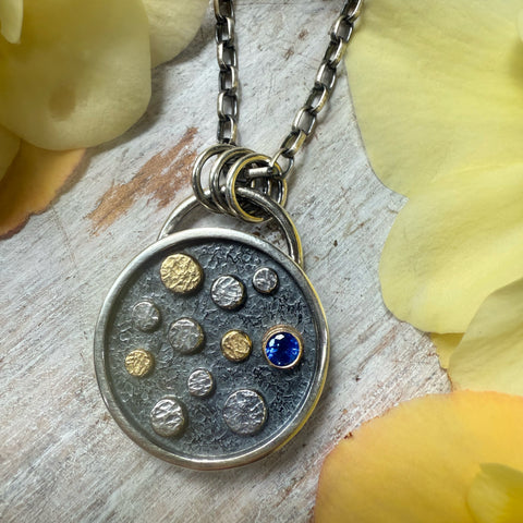 Blue Sapphire Rondel Warrior Medallion medium