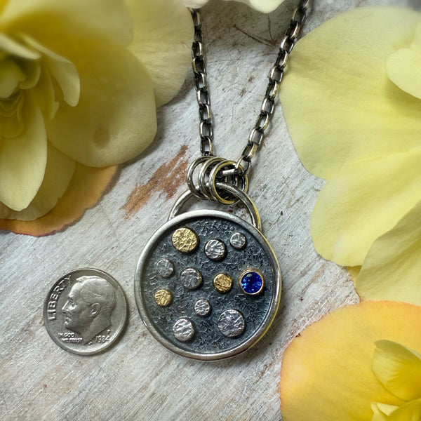 Blue Sapphire Rondel Warrior Medallion medium