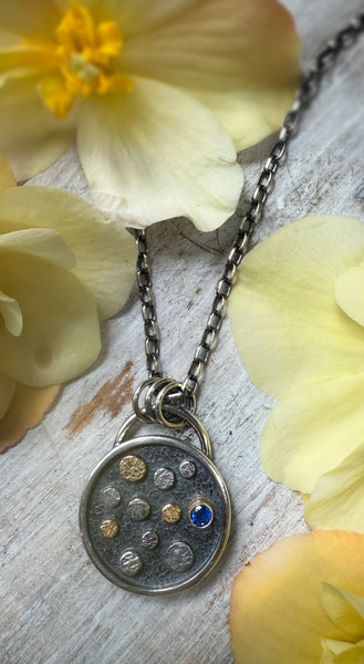 Blue Sapphire Rondel Warrior Medallion medium