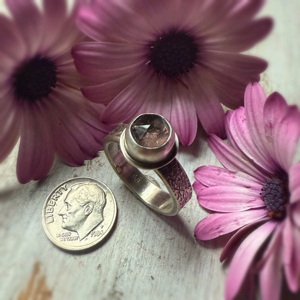 Soft Pink/Green Watermelon Tourmaline Ring