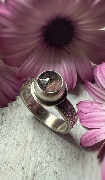 Soft Pink/Green Watermelon Tourmaline Ring