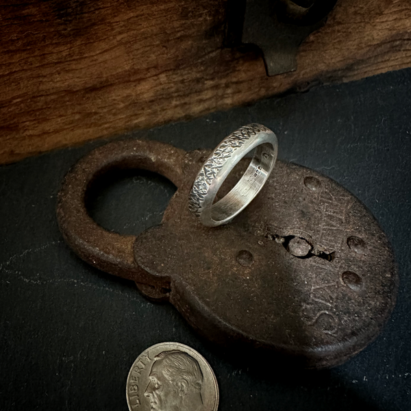 Hand Forged Silver Half Round Rings