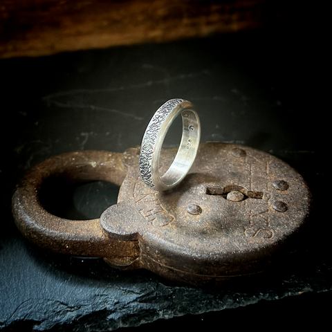 Hand Forged Silver Half Round Rings