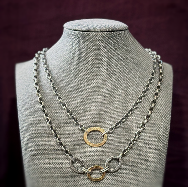 Chunky Oval Links 3.0 Necklace w/18k Gold
