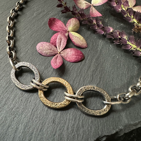 Chunky Oval Links 3.0 Necklace w/18k Gold