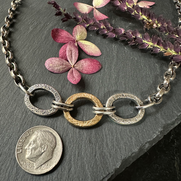 Chunky Oval Links 3.0 Necklace w/18k Gold