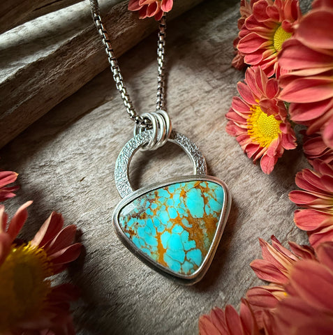 Elemental Turquoise  Soft Triangle Necklace 2.0