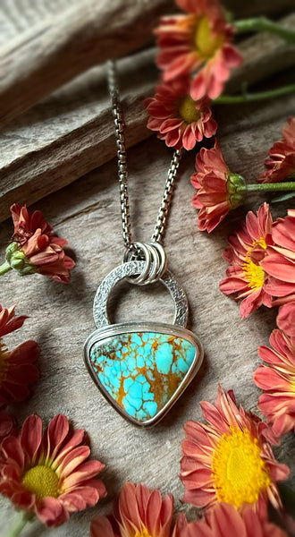 Elemental Turquoise  Soft Triangle Necklace 2.0