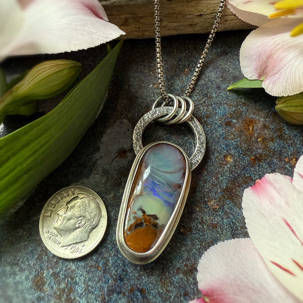 Elemental Australian Boulder Opal Pendant 2.0