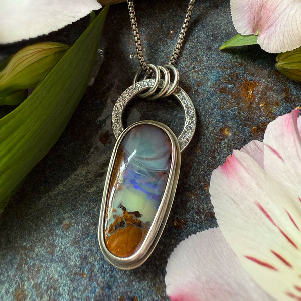 Elemental Australian Boulder Opal Pendant 2.0