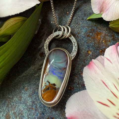 Elemental Australian Boulder Opal Pendant 2.0