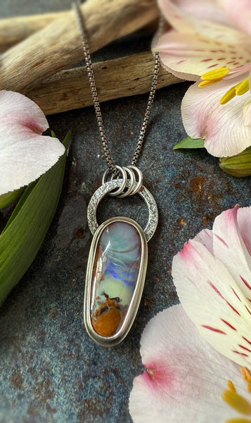 Elemental Australian Boulder Opal Pendant 2.0