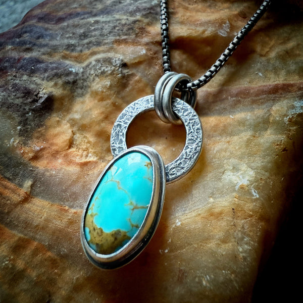 Elemental Mini Oval Turquoise Necklace
