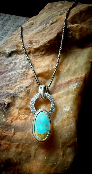 Elemental Mini Oval Turquoise Necklace