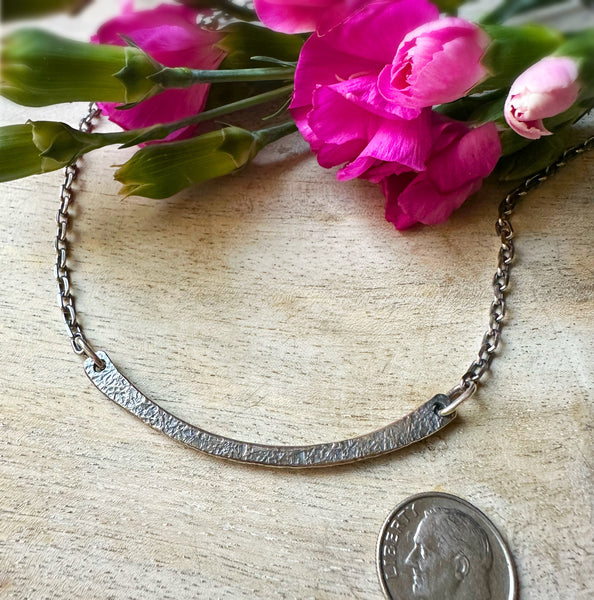 Silver Arc Necklace
