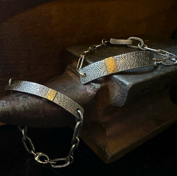 Paperclip ID Style  Silver Chain Bracelet #1