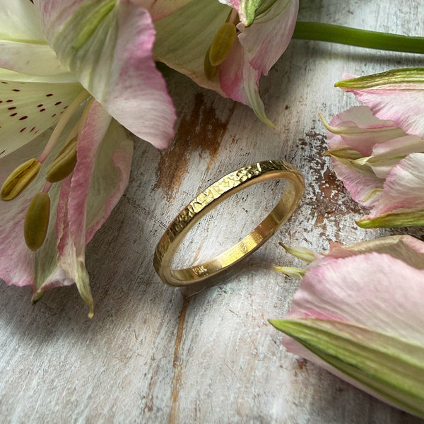 18K Yellow Gold 2 X 1.5 wide  Stacking Ring