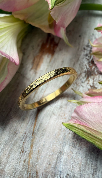 18K Yellow Gold 2 X 1.5 wide  Stacking Ring