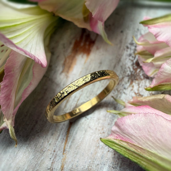 18K Yellow Gold 2 X 1.5 wide  Stacking Ring