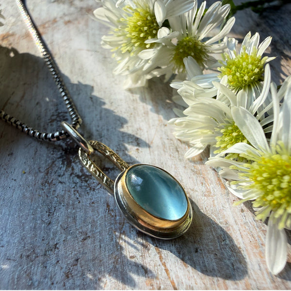 Oval Aquamarine Talisman Necklace