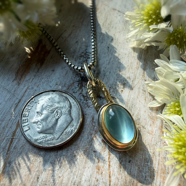 Oval Aquamarine Talisman Necklace