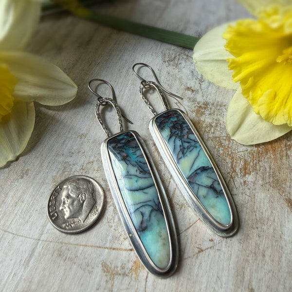 Opalized Wood Earrings