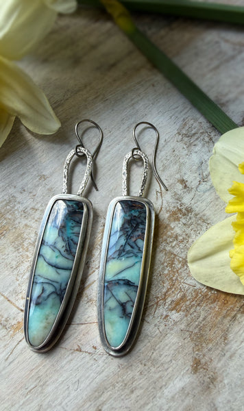 Opalized Wood Earrings