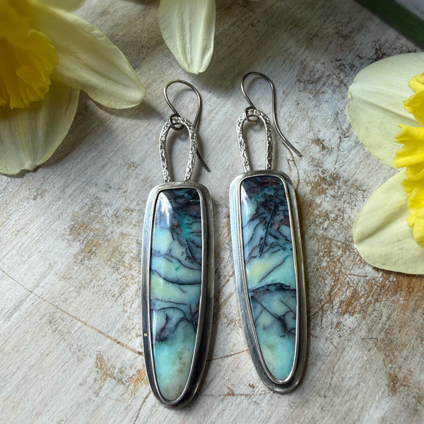 Opalized Wood Earrings