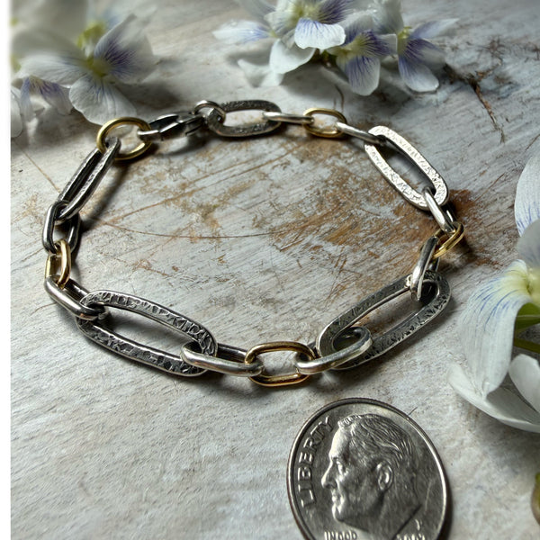 Paperclip Links Bracelet Silver