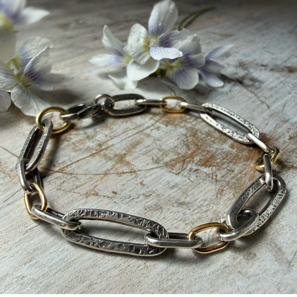 Paperclip Links Bracelet Silver