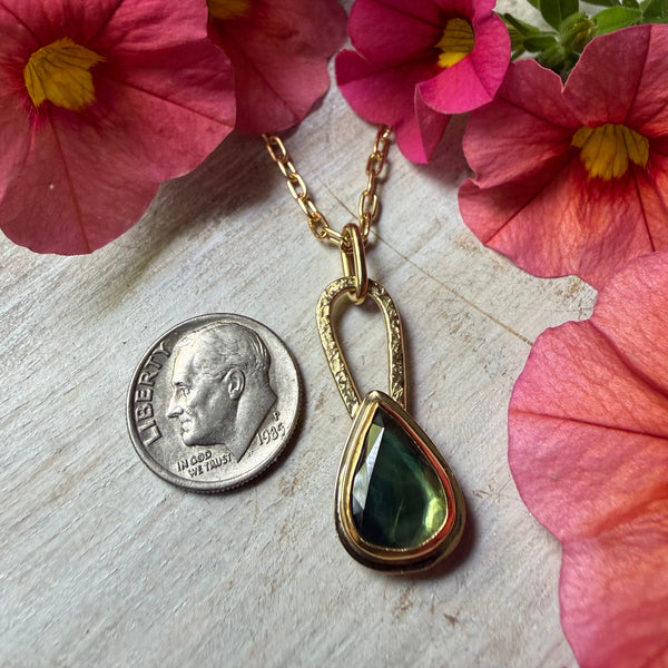 Australian Parti Sapphire Talisman Necklace