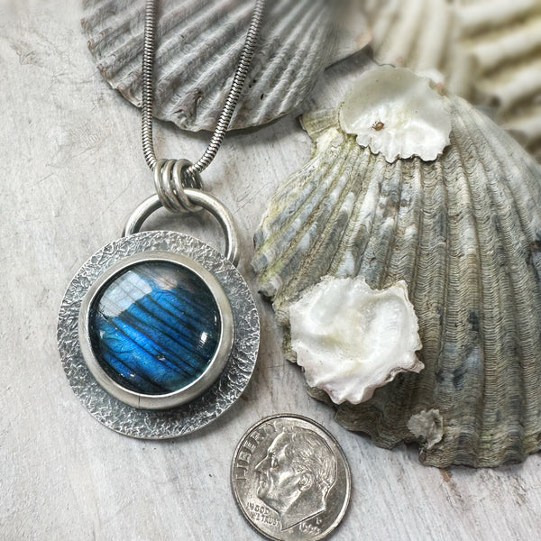 Elemental Smooth Round Labradorite Necklace