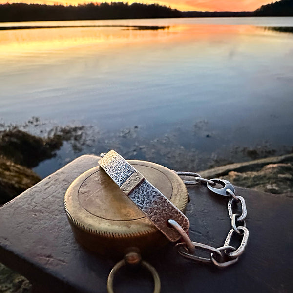 Paperclip ID Style  Silver Chain Bracelet #1