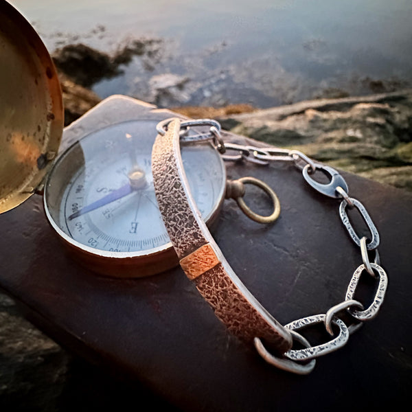 Paperclip ID Style  Silver Chain Bracelet #1