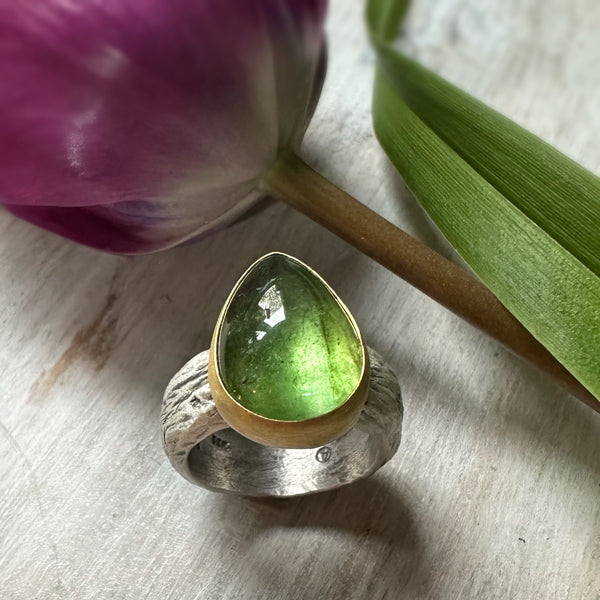 EV 3.5 ring w/Green Tourmaline