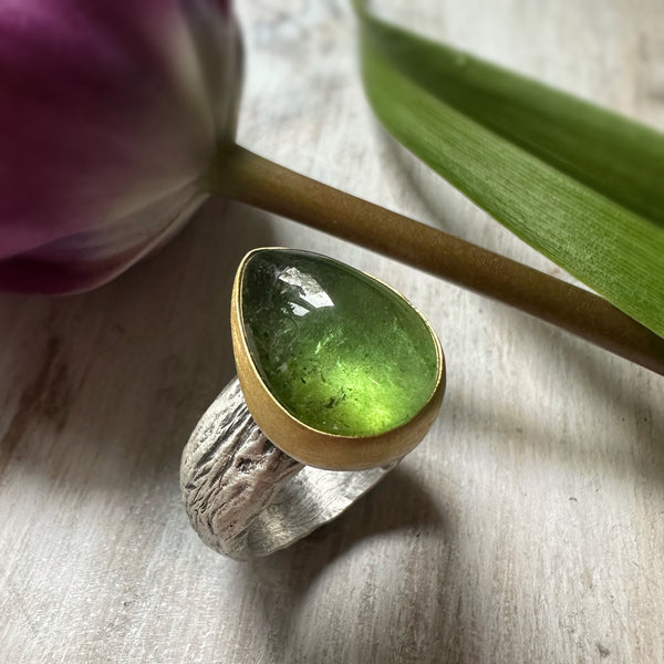 EV 3.5 ring w/Green Tourmaline